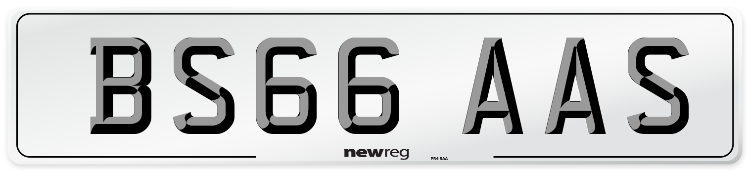 BS66 AAS Number Plate from New Reg